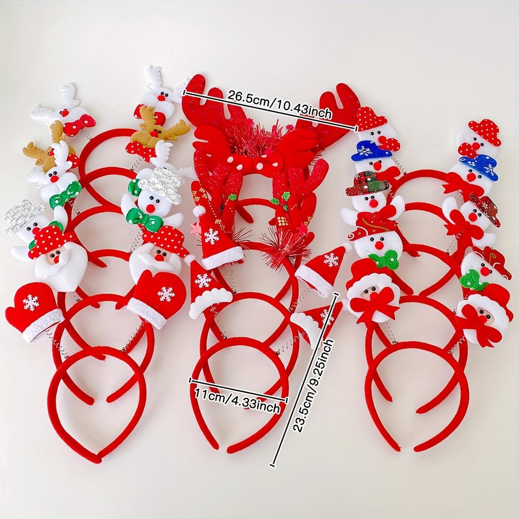 5/20pcs Festive Hair Bands - Colorful Adorable Hair Accessories for Party/Christmas, Cute Party Hair Clips & Holiday Decor