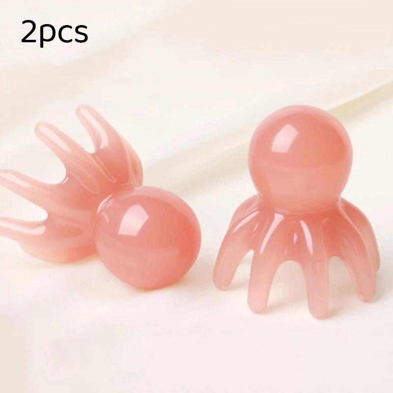 Resin Octopus Scalp Massage Comb Stress Relief Meridian Unblock 1/2Pcs Lightweight Head Massager for Shower Hair Care Use