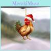 Creative Acrylic Christmas Tree Ornament Features Charming Cartoon Rooster Design For Holiday Decor