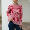 Women Christmas Sweater Long Sleeve  Christmas Tree knitting Sweater Tops