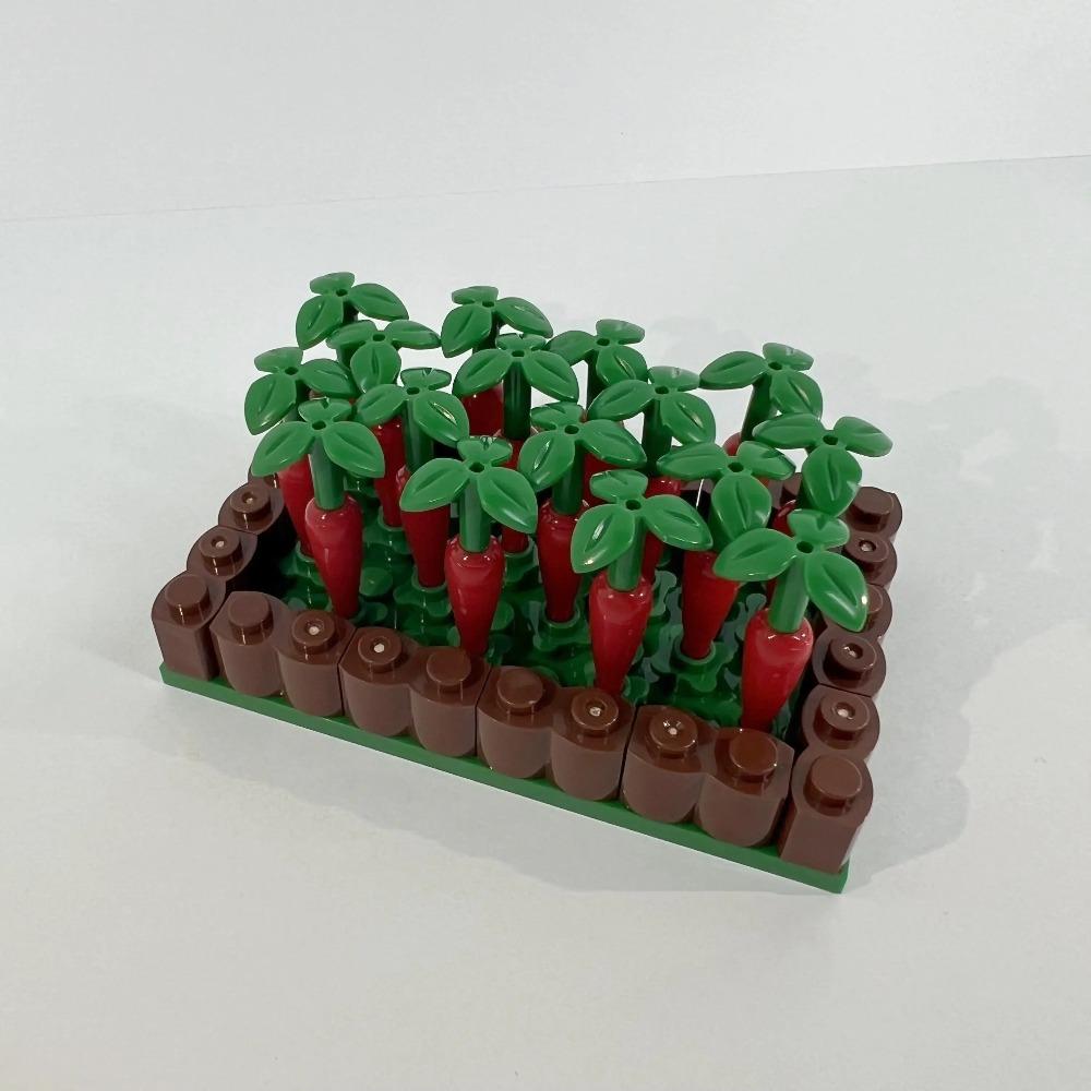 MOC Orchard Vegetable Plot Pumpkin Corn Pineapple Mushroom Radish Creative Scene Small Particle Building Block Toy Model.