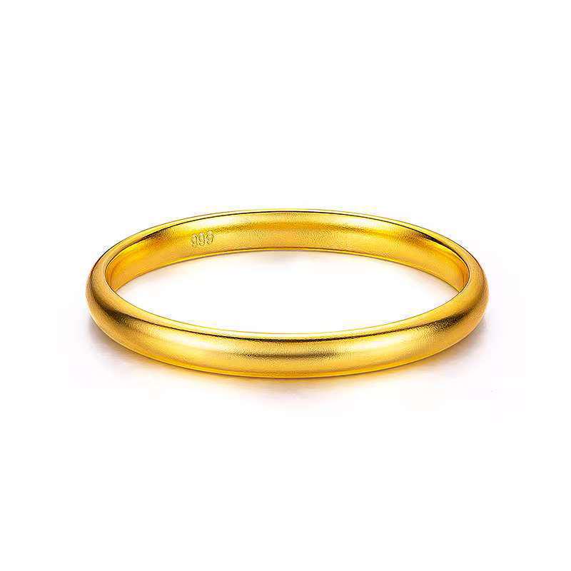 Antique-style High-Quality 7N Gold Bangle, Women's Bracelet from TikTok Collection