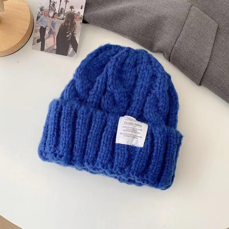 Japanese-Korean Soft Knitted Slouchy Hat for Women, Autumn/Winter Warmth, Fits Large Head, Cold Protection