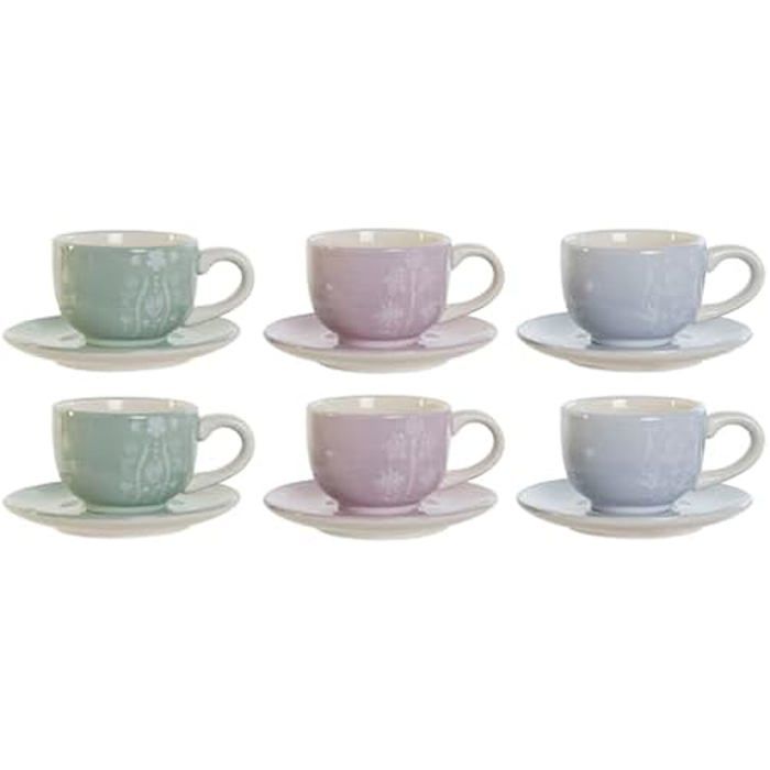 DKD Home Decor Ensemble De Tasses À Café Standard