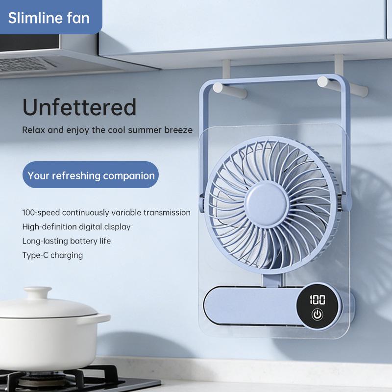 Portable USB Rechargeable Folding Fan - Compact Electric Fan for Home and Outdoor Use
