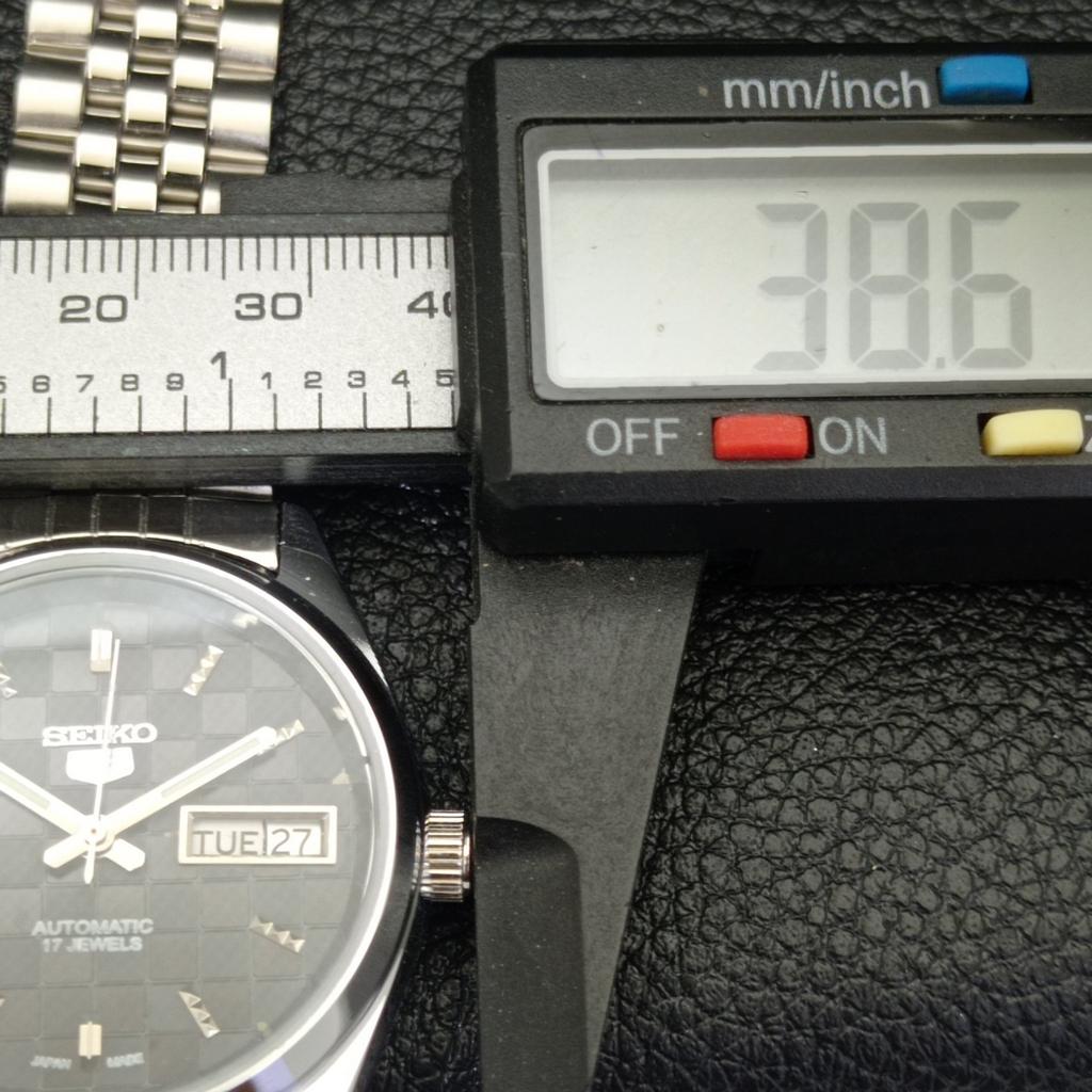 JAPAN SEIKO 5 AUTOMATIC MENS 6309A REFURBISHED BLACK COLOR DIAL WATCH a440327-9 Sk-a440327-1