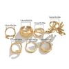 7pcs Fashionable Liquid Lavas Butterfly Rings Set Versatile Elegant Styles Jewelry Decoration for Various Occasions