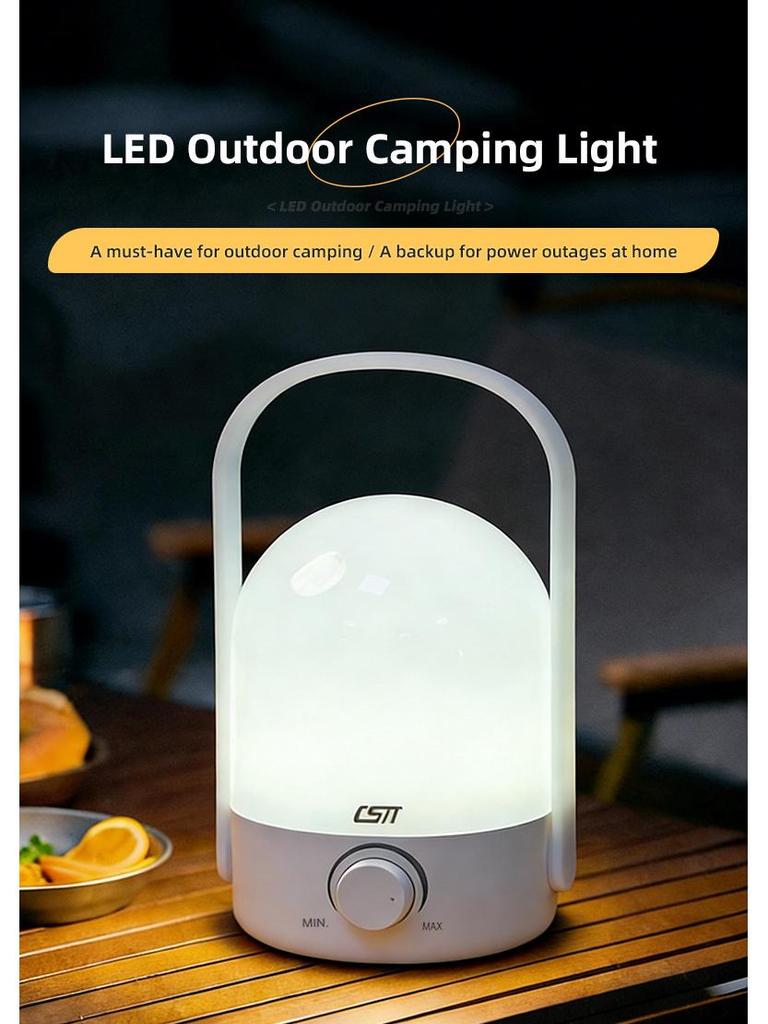 Rechargeable Dual-Color Night Light, Adjustable Brightness for Camping & Bedroom Sleep Aid