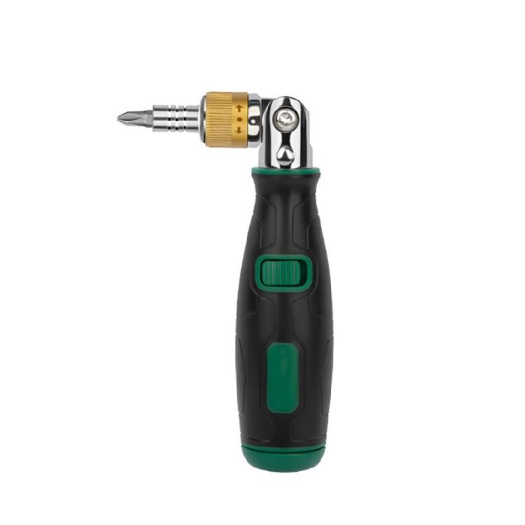 10 Function Ratcheting Screwdriver Tool Set Carbon Steel Tip 360 Degree Swivels Mechanism Professional Solid Storage