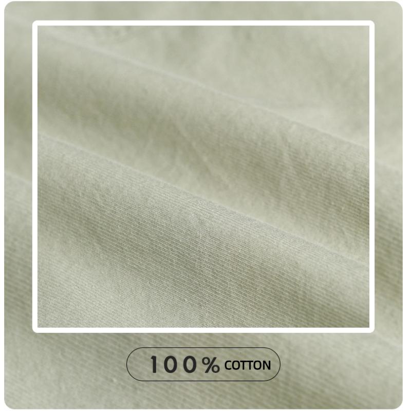 Spring/Autumn 100 Cotton Mens Long Sleeved Shirts Daily Casual Tops Turn Down Collar Double Pockets Green Shirt Korean Retro Style Men Clothing