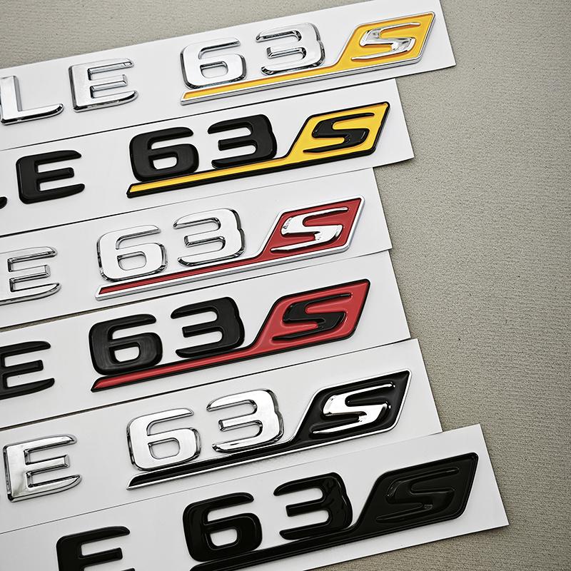 Car Sticker GLE63 GLE63S Letters Logo Rear Trunk Emblem Decals Mercedes-Benz AMG W167 C167 Auto Accessories BQ7 9v