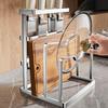 Stainless Steel Kitchen Multifunctional Pot Cover Holder Cutting Board Cutting Board Cutting Tool Table Integrated Storage Rack