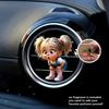 2D flat cute girl car vent clip decorative diffuser (fragrance not included), car interior decoration, aromatherapy clip, ideal for holiday gifts