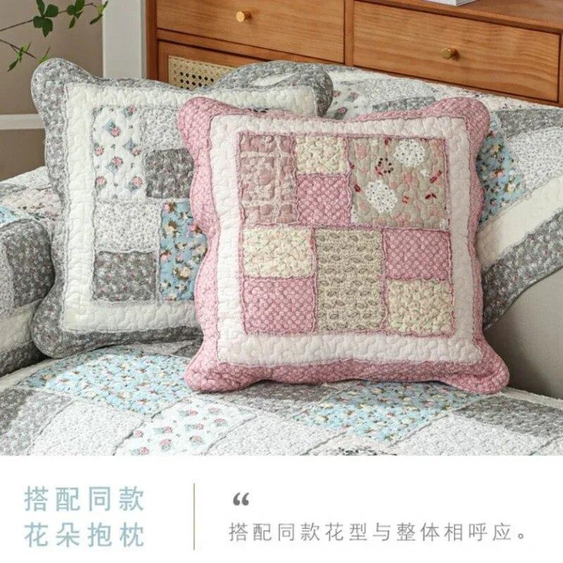 Pastoral Washable Sofa Mat Sofa Cover New Gird Style Seat Cushions Four Seasons Universal Home Textile Home Mat