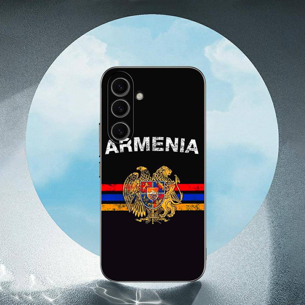 Armenia Albania Russia Flag Emblem Luxury Black Phone Case For Samsung Galaxy S23 S24 S25 Ultra S22 Plus S21
