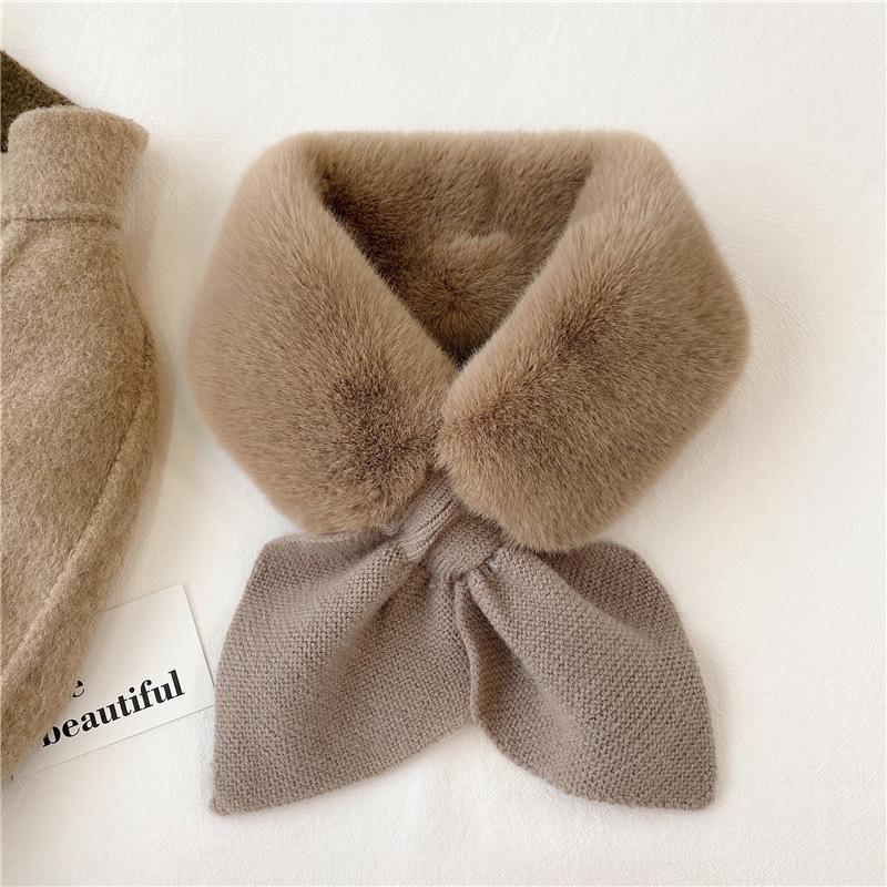 Winter Women Cross Straps Shawl Soft Neck Scarf Girls Ladies Autumn Winter Knitted Scarf Sweet  Female Scarves Winter Accessory