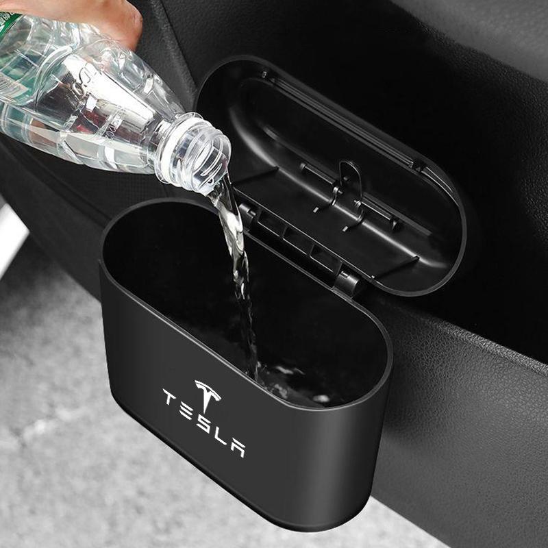 Portable Car Door Trash Can Interior Storage Box Auto Accessories For Tesla Model 3 Model S Model X Model Y Cybertruck Roadster