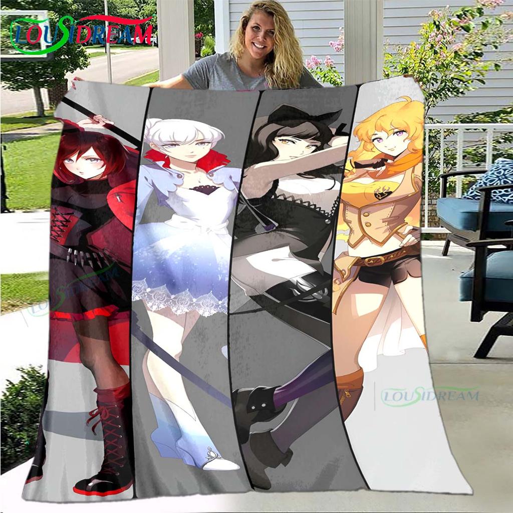 3D Fashion Cartoon R-RWBY Four Seasons Blanket Sofa Cover Travel Bed Plush Blanket Travel Office Break Blanket Gift