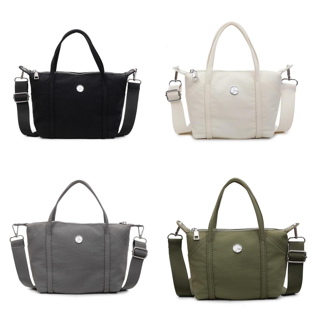 Classic Nylon Tote Bag For Women With Zipper Closure For Daily Use