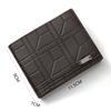 Men Purse Black Coin Wallet Male Business ID Cards Holder PU Leather Multiple Slot Casual Large Capacity Dollar Coin Money Bags