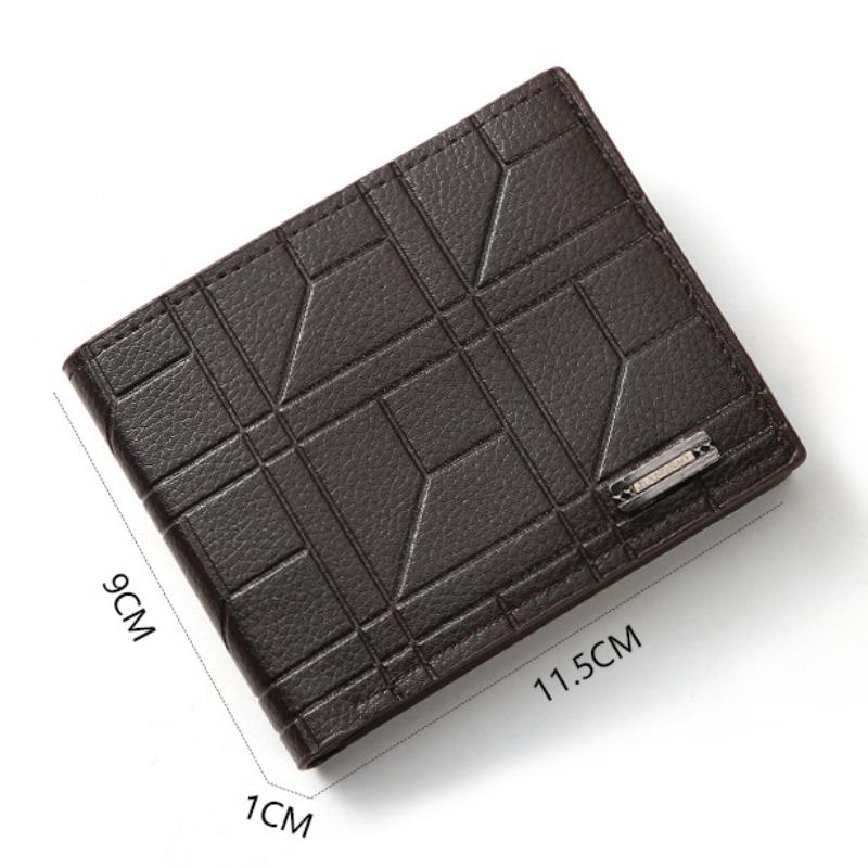 Men Purse Black Coin Wallet Male Business ID Cards Holder PU Leather Multiple Slot Casual Large Capacity Dollar Coin Money Bags