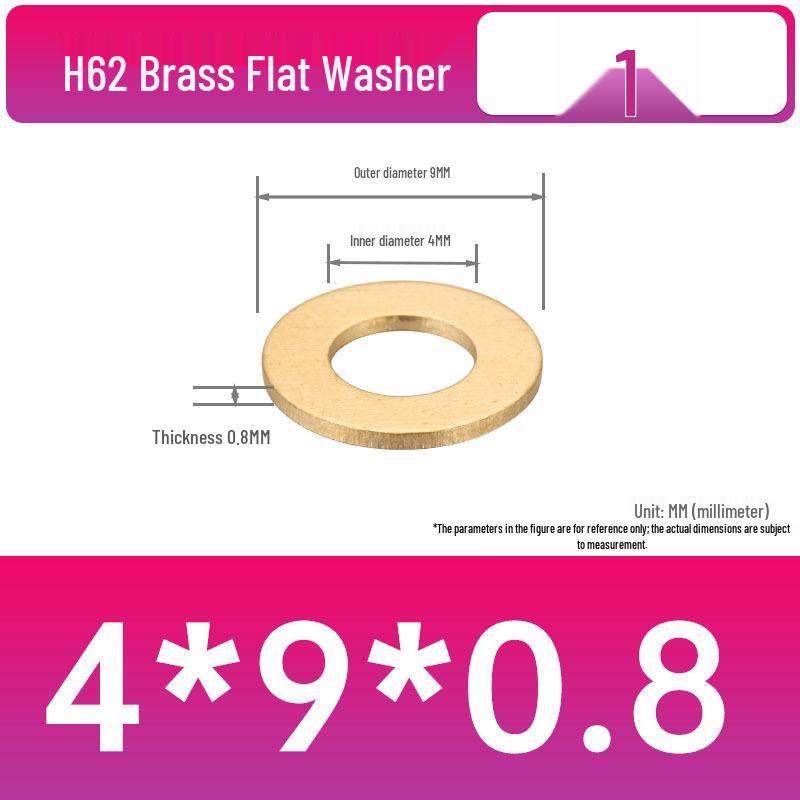 Copper H62 Brass Flat Washer for Enhanced Electrical Conductivity – Available In Sizes 2 To 14