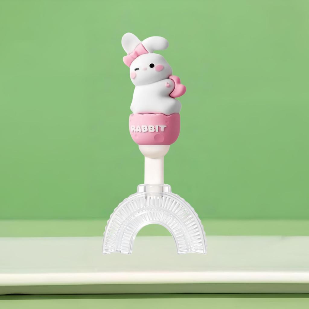 Children’s U-Shaped Toothbrush: Soft Bristle, Non-Slip Cartoon Handle for Ages 1-12