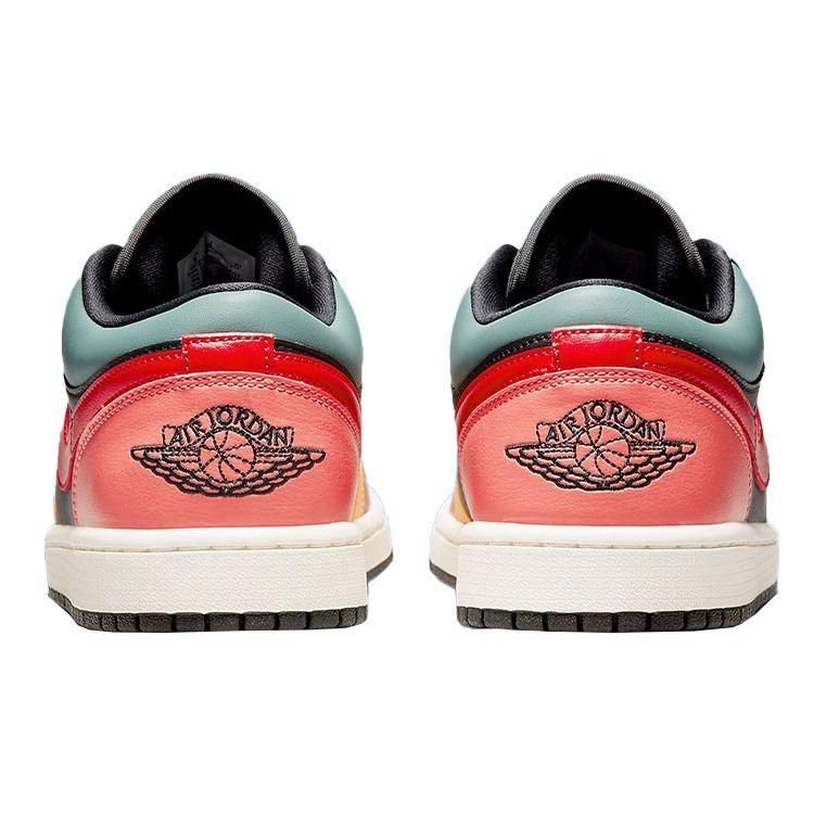 Air Jordan 1 Low SE Zwart Multi-Color Dames Sneakers Taxi Fransblauw Vuurrood DN3739-060