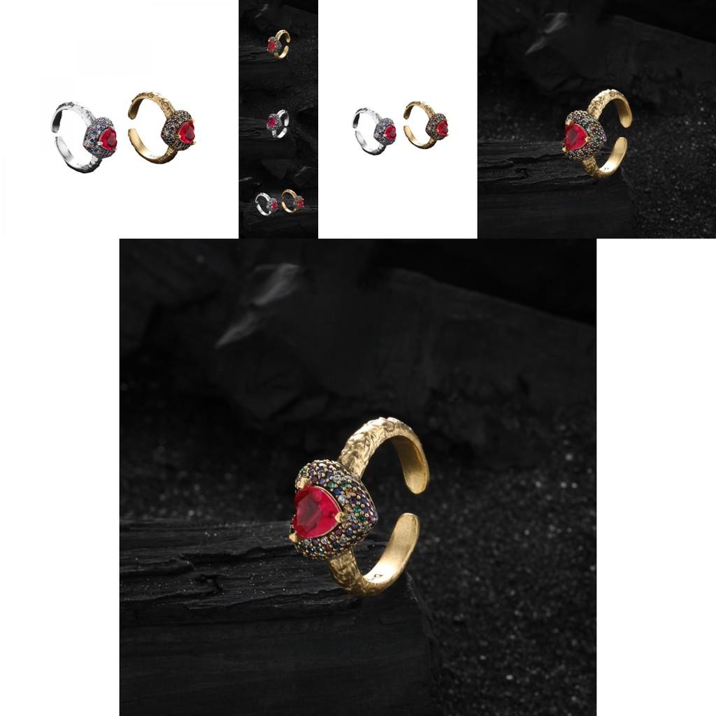 Classic Vintage Heart Ring In 925 Silver With Dazzling Zirconia For Women's Style