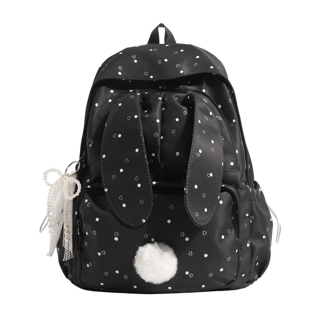 Schoolbag Mori Small Fresh Rabbit Ears Ladies Backpack College Student Class School Bag Lightweight Large Capacity Travel Backpack Female