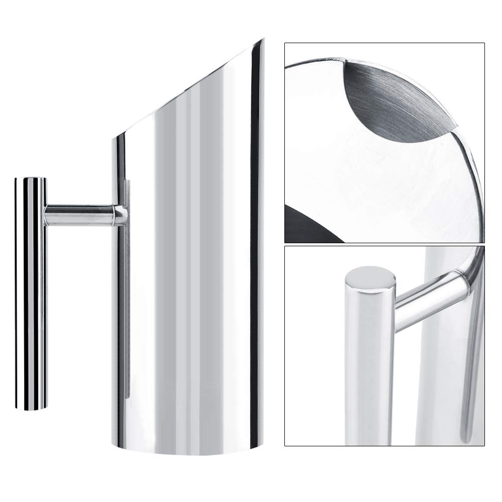 Wasserkrug aus Edelstahl mit Eisbehälter, Kaltgetränkekrug, Kaltgetränkebeutel, Serviergeschirr für Zuhause und Hotel (1L)