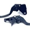 Motokano 2 Finger Brake Clutch Lever for ZX25R ZX4R ZX4RR Z900 6 Stage Adjuster Short Brake Lever (Black)