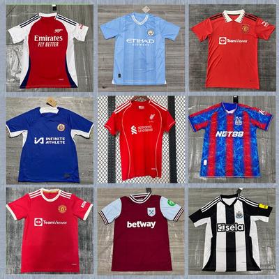Maillot de Football Rétro Premier League 2024-2025 Chelsea Arsenal Man City Spurs Liverpool Domicile Extérieur Troisième Entraînement