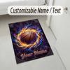 Fantasy Magic Theme Crystal Velvet Rug Personalized Custom Name Text Soft Floor Mat Home Decor