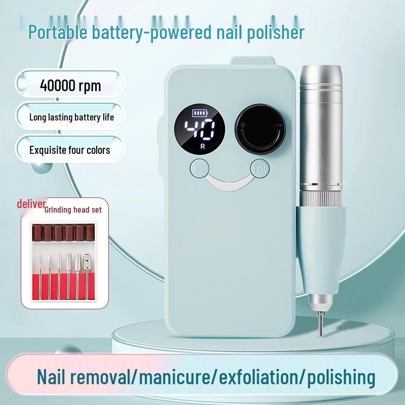 

High-Speed 40000 RPM Rechargeable Nail Grinder - Portable Nail File & Remover синий