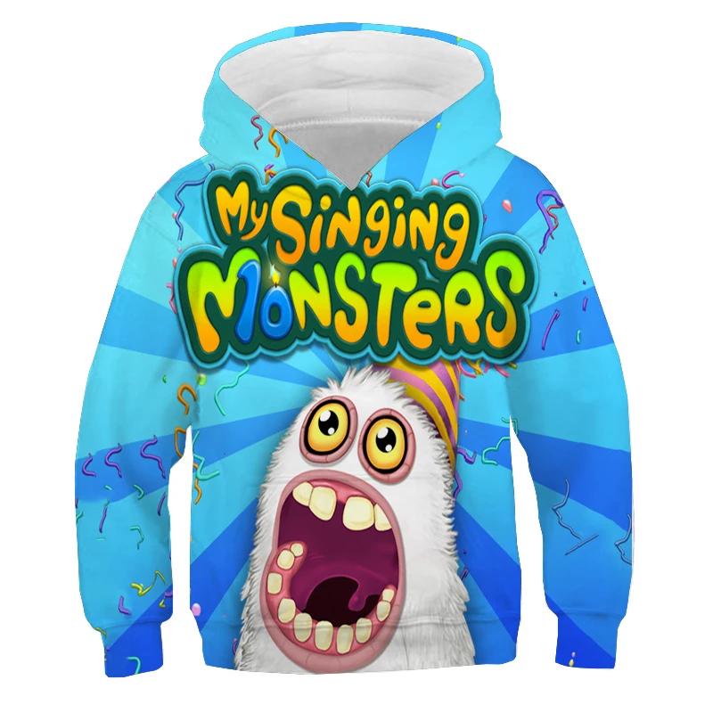 Kids Clothes My Singing Monsters Print Hoodie Girls Cartoon Casual Sweatshirts Children's Clothing Autumn Boys Hoody Pullover