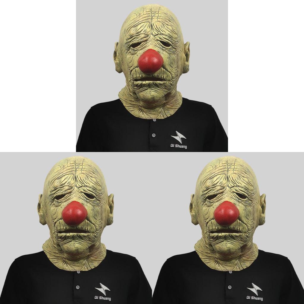 Terrifying Joker Old Man Mask For Halloween Parties Scary Costume Accessory For Events