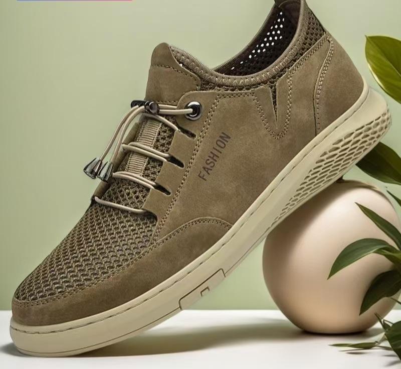 

Sports men s shoes breathable casual summer new fly-woven soft soles, shoes men s 44 коричневый