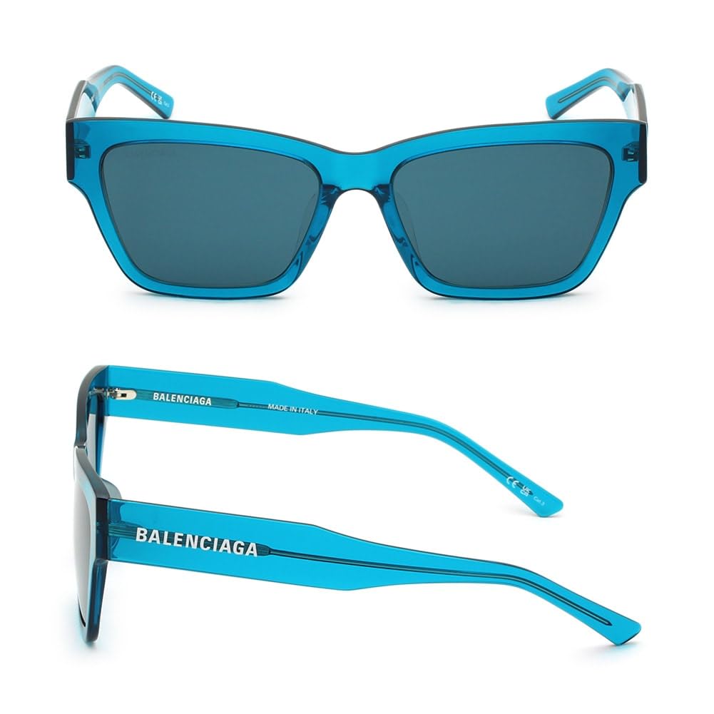 Balenciaga Asian BB0307SA Clear Blue Women's Sunglasses, Fit, 004, Blue/Dark