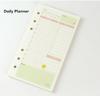Kawayi A5 A6 Loose Leaf Notebook Refill Spiral Binder Inner Page Weekly Monthly To Do Line Dot Grid Inside Paper Stationery