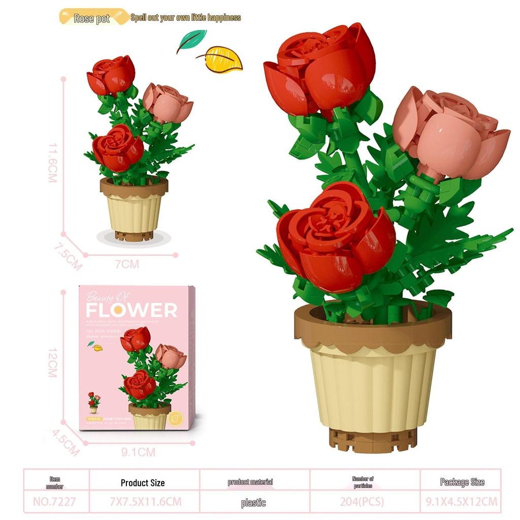 Bukiet Sukulentów Klocki - Prezenty Świąteczne i Zabawki