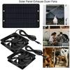6 Calowy 12V Solarny Wentylator Wyciągowy Mini Wentylator Zasilany Panelem Solarnym Ekstraktor Powietrza do Budy dla Psa Kurnika Kampera Szklarni