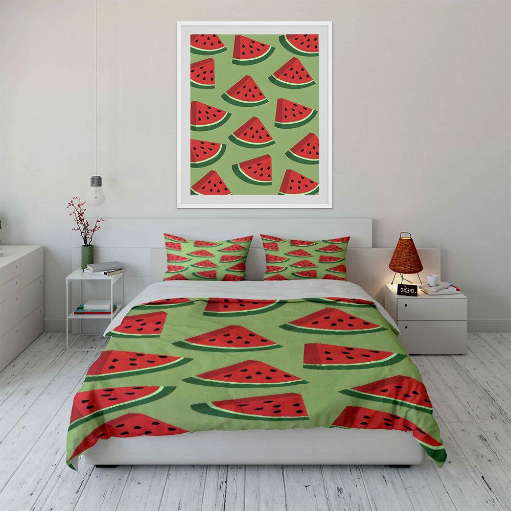 Juicy watermelon bliss. Bedding sets Duvet covers Pillowcases(1* Duvet Cover 2* Pillowcases without duvet insert)