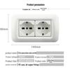 Double Italian-Euro Standard Grounded Wall Socket
