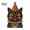 Decorative Figurines for Shelves Halloween Tiered Tray Decorations, Wooden Tabletop Ornaments, Vintage Centerpiece Style Desktop Ornaments Home