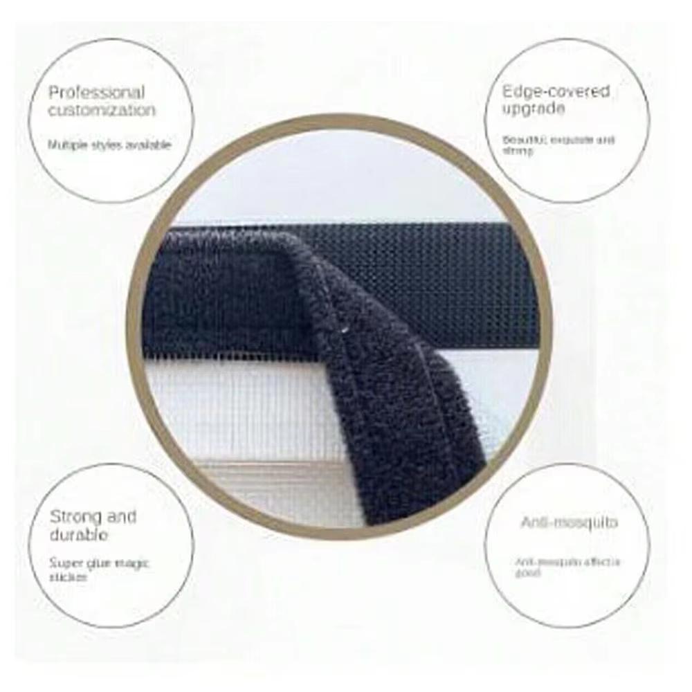 Self-Adhesive Zipper Mosquito Net Anti-Mosquito Net Anti-Mosquito Window Screen Customized Mosquitera Nets for Windows New