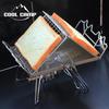 Portable Stainless Steel Folding Toaster Rack for Camping and Grilling