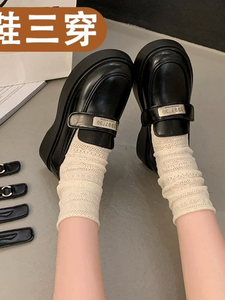 Fashion Platforms Loafers Spring 2025 New Style Round Toe Non Slip Comfortable Casual Shoes Fashion Slip on Women's Flat Retro Shoes