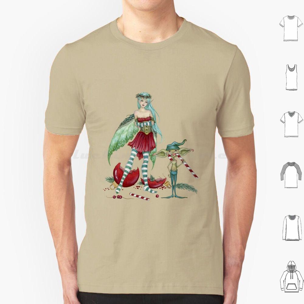 The Naughty List T Shirt 6xl Cotton Cool Tee Fairy Goblin Christmas Winter Holiday Amy Brown Fantasy Mischief Humor Cute