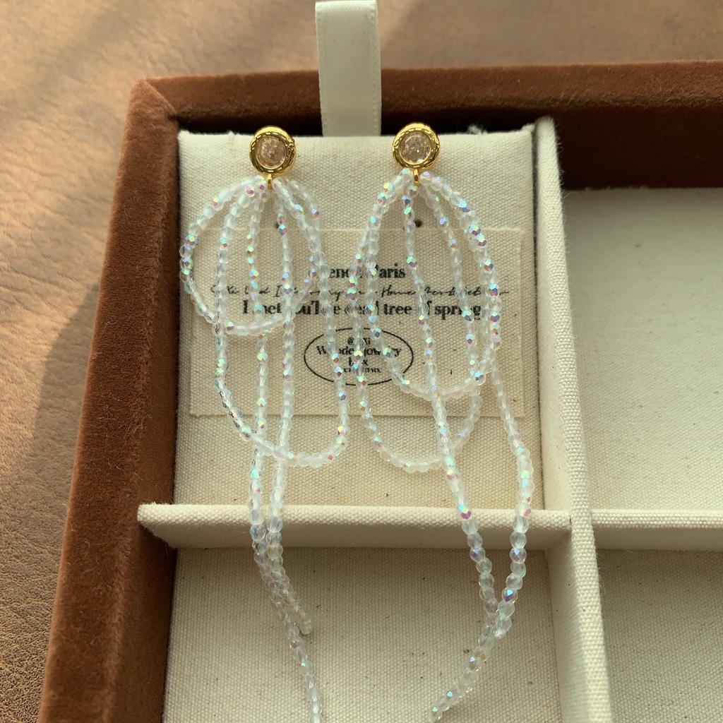 French Multi-Layer Pearl Fringed Ear Buckle Earrings, Court Style, Extravagance, Autumn And Winter Temperament, Versatile Earrings, Light Luxury